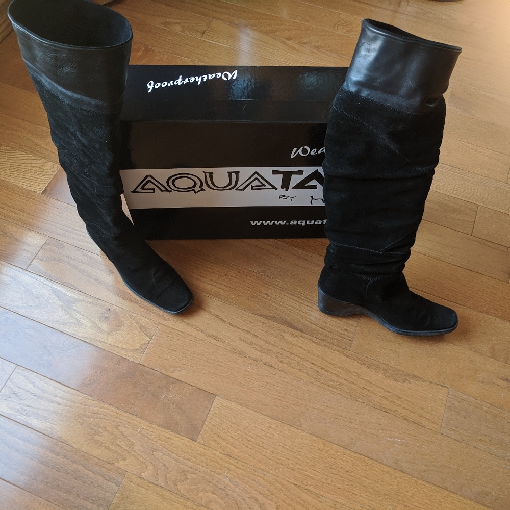 Aquatalia Weatherproof Suede Wedge boots